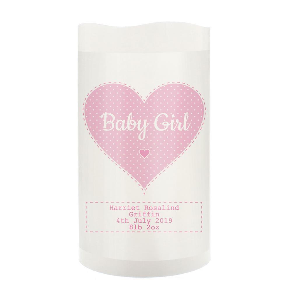 Personalised Baby Girl Nightlight LED Candle £13.49